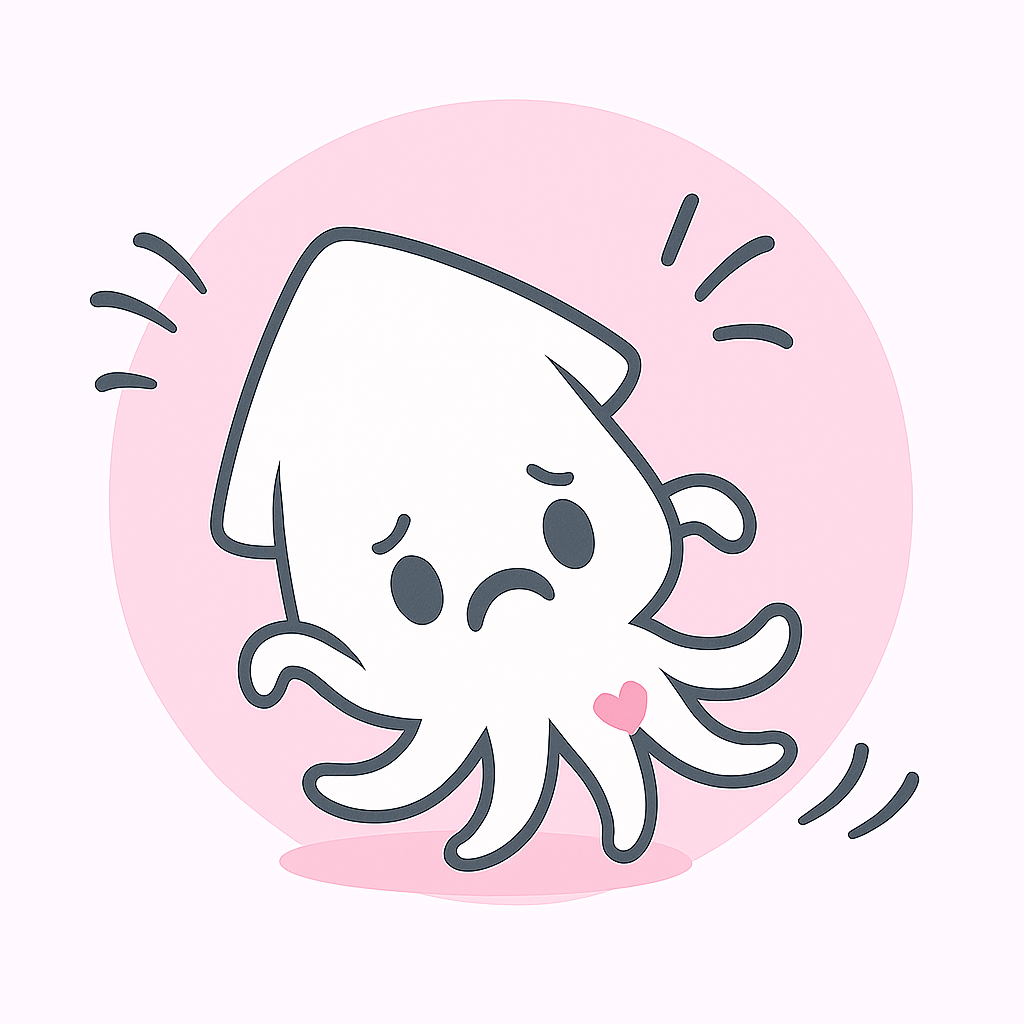 ずっこけるイカちゃん